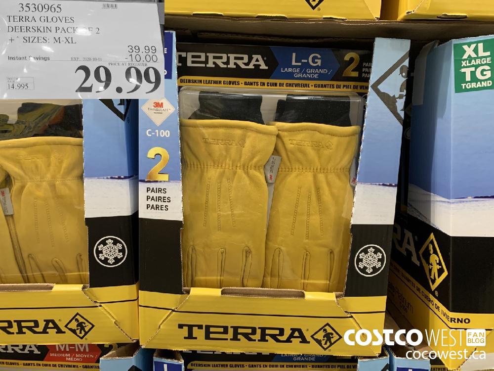 3530965 TERRA GLOVES DEERSKIN PACK OF 2 ° SIZES: M-XL EXP 2020-10-11 29.99