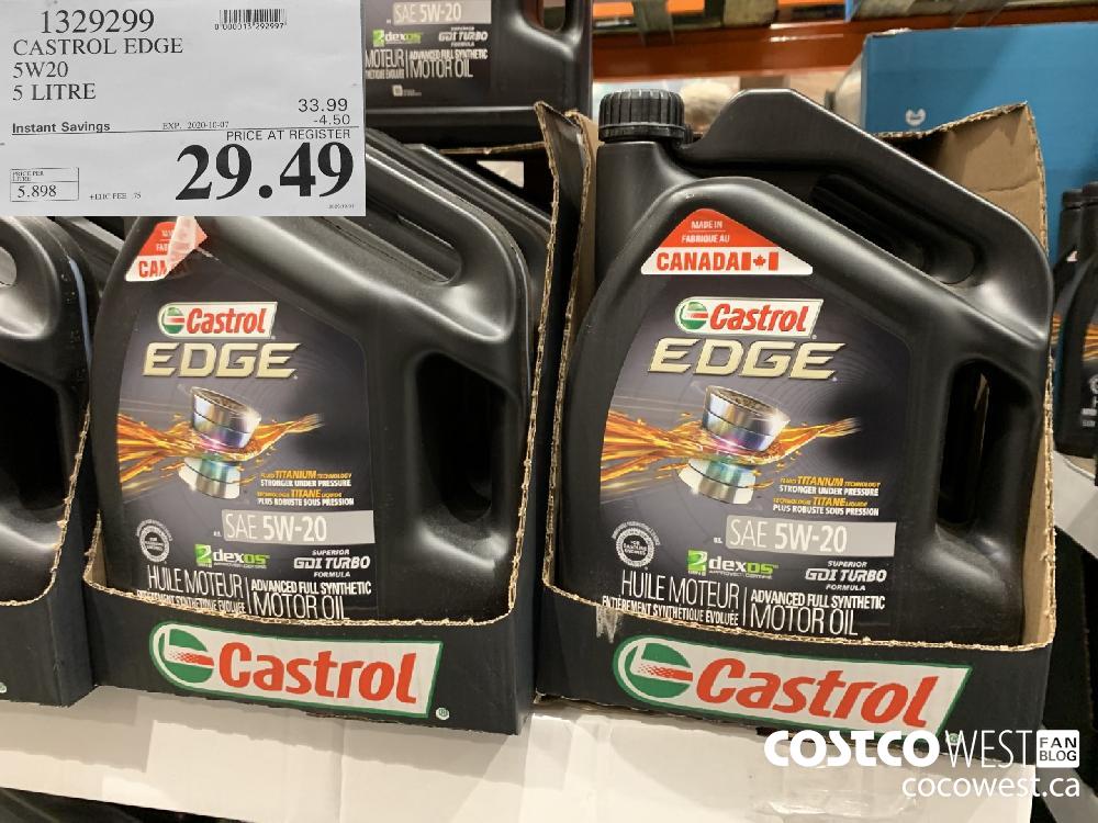 1329299 CASTROL EDGE 5W20 5 LITRE EXP. 2020-10-07 29.49 