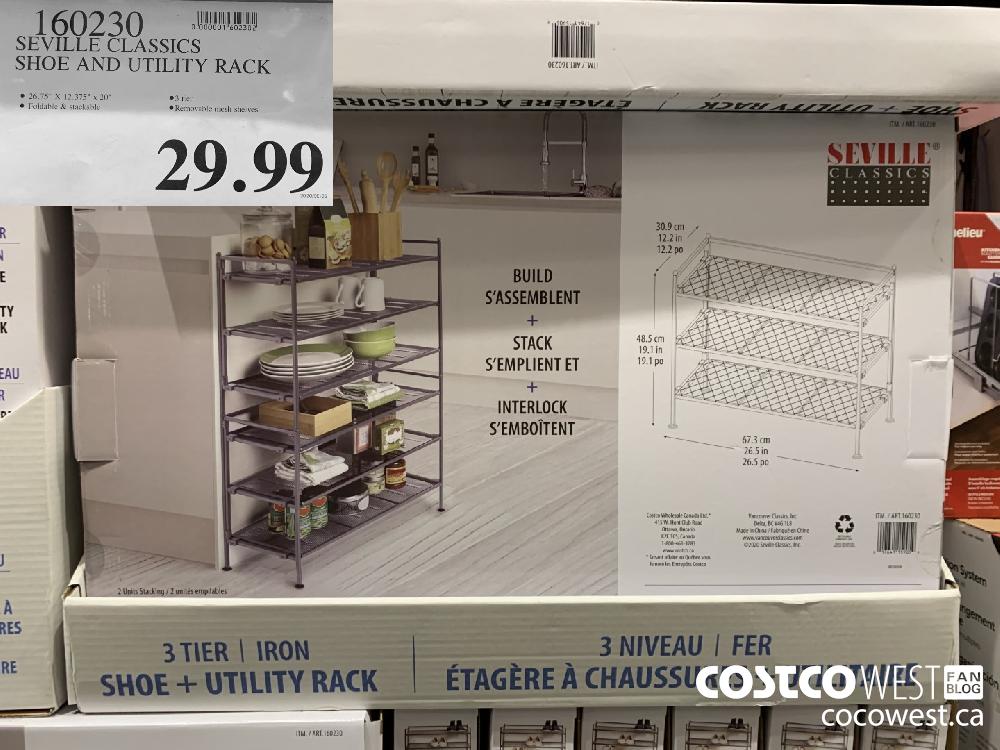 160230 SEVILLE CLASSICS SHOE AND UTILITY RACK 29.99
