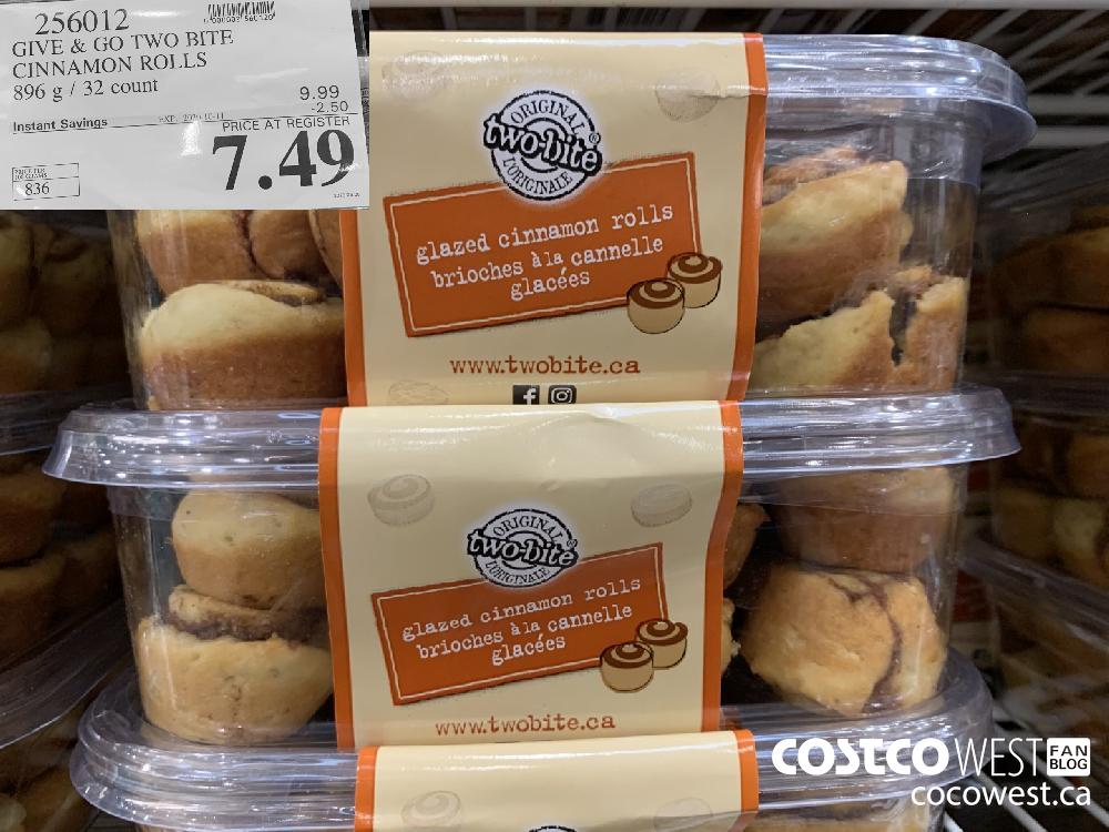 256012 GIVE & GO TWO BITE CINNAMON ROLS 896 g / 32 COUNT 7.49