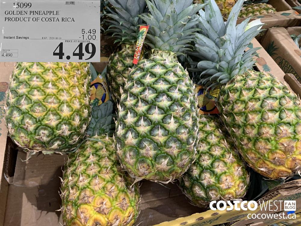 15099 GOLDEN PINEAPPLE PRODUCT OF COSTA RICA EXP 2020-10-11 4.49