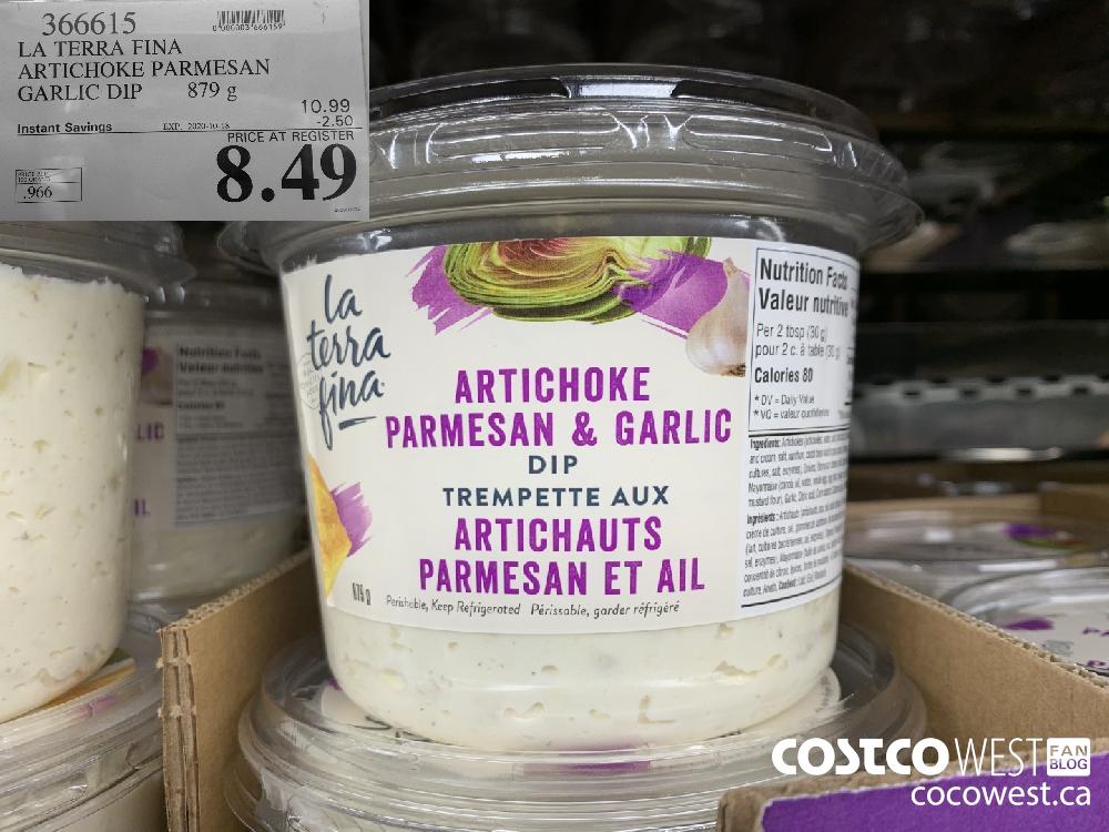 366615 LA TERRA FINA ARTICHOKE PARMESAN GARLIC DIP 879g EXP 2020-10-18 8.49 