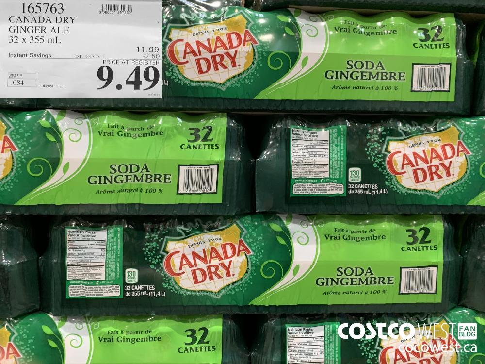 165763 CANADA DRY GINGER ALE 32 x355 mL EXP 2020-10-11 9.49