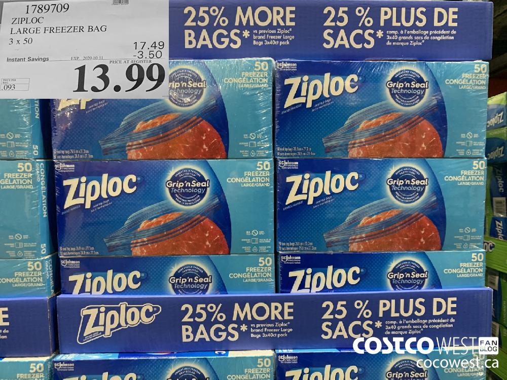 1789709 ZIPLOC LARGE FREEZER BAG EXP. 2020-10-11 13.99 