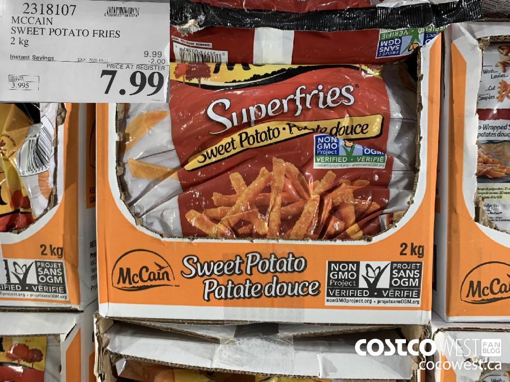 2318107 MCCAIN SWEET POTATO FRIES 2 kg EXP. 2020-10-11 7.99 