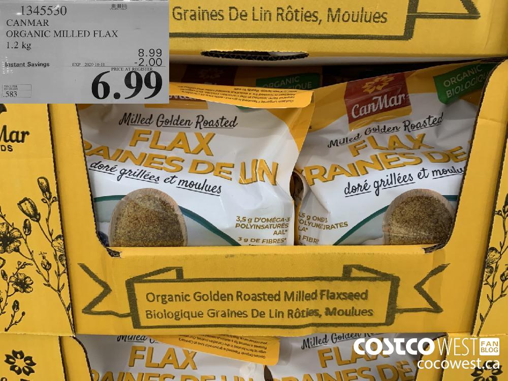 1345530 CANMAR ORGANIC MILLED FLAX 1.2kg EXP. 2020-10-11 6.99