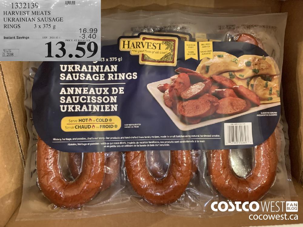 1332139 HARVEST MEATS UKRAINIAN SAUSAGE RINGS 3x375g EXP. 2020-10-11 13.59 