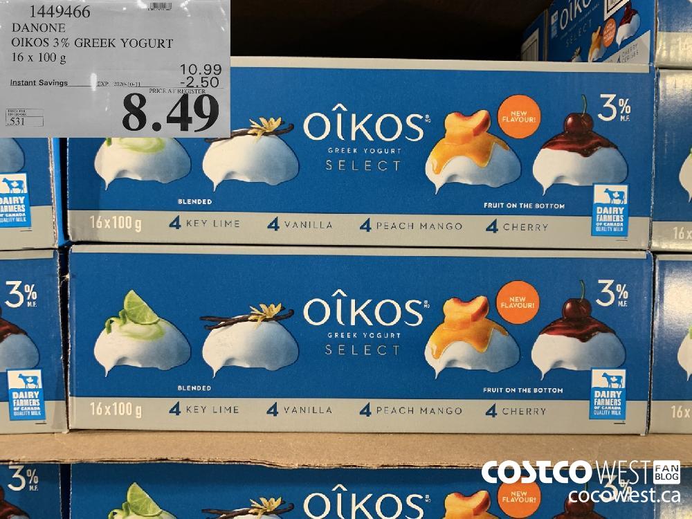 1449466 OIKOS 3% GREEK YOGURT 16 x 100 g EXP. 2020-10-11 8.49