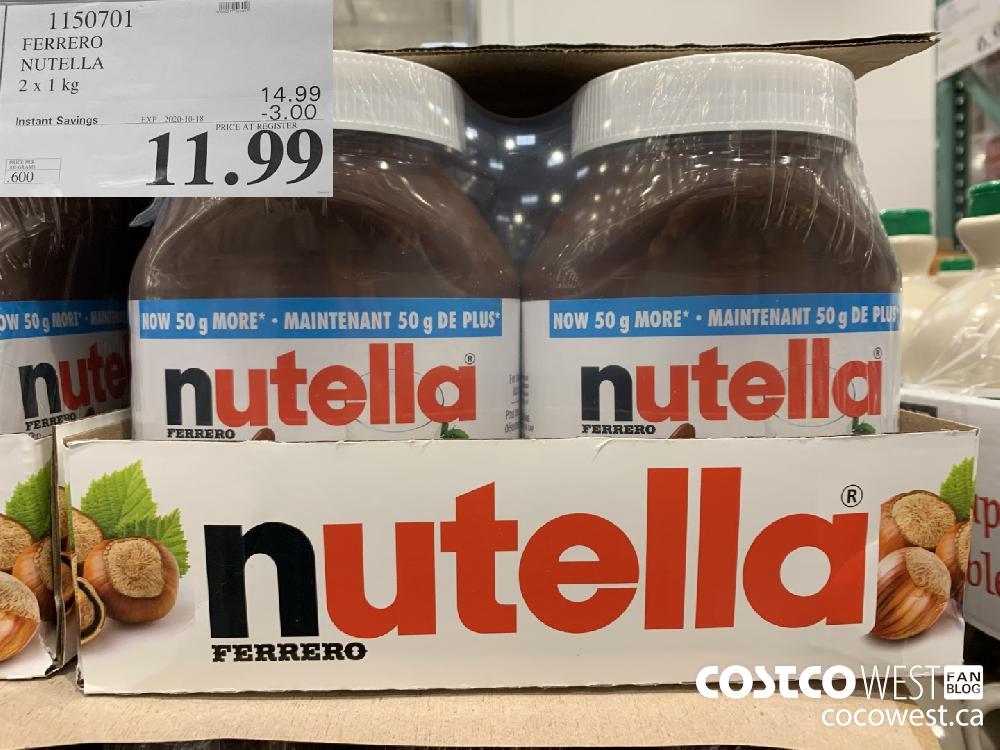 1150701 FERRERO NUTELLA 2 X 1 Kg EXP. 2020-10-18 11.99 