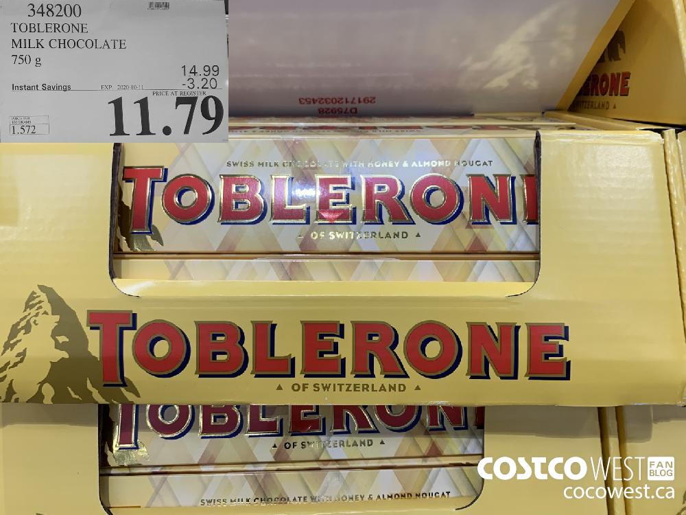 348200 TOBLERONE MILK CHOCOLATE 750 g EXP. 2020-10-11 11.79