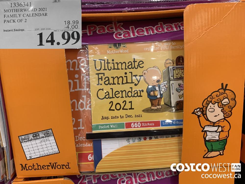 1336341 MOTHERWORLD 2021 FAMILY CALENDAR PACK OF 2 EXP. 2020-10-05 14.99 
