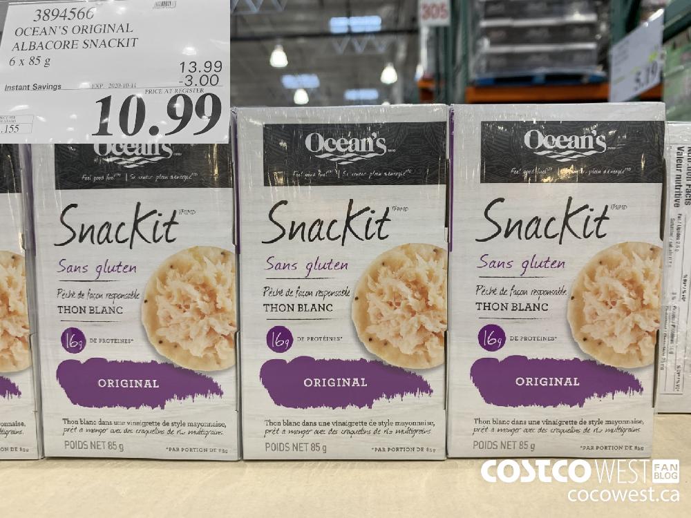 3894566 OCEAN'S ORIGINAL ALBACORE SNACKIT 6x 85g EXP. 2020-10-11 10.99 