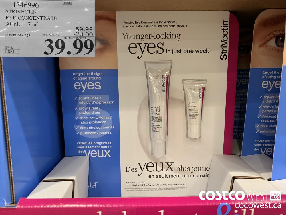 1346996 STRIVECTIN EYE CONCENTRATE 30 mL 7 mL EXP. 2020-10-11 39.99