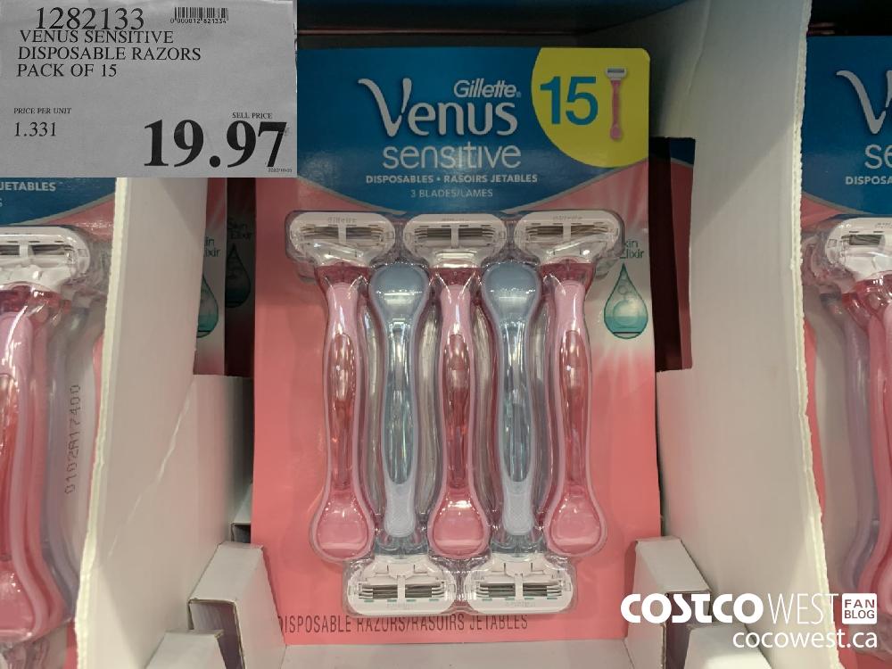 1282133 VENUS SENSITIVE DISPOSABLE RAZORS PACK OF 15 19.97
