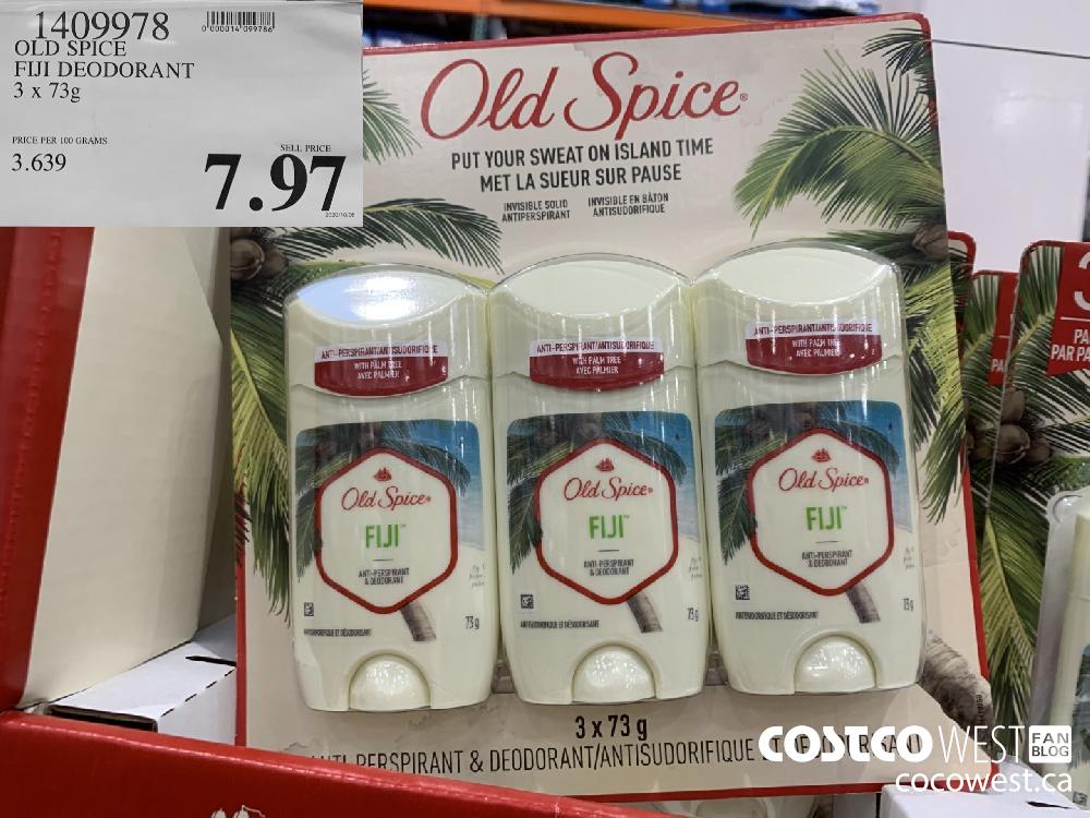 1409978 OLD SPICE FIJI DEODORANT 3 x 73g 7.97