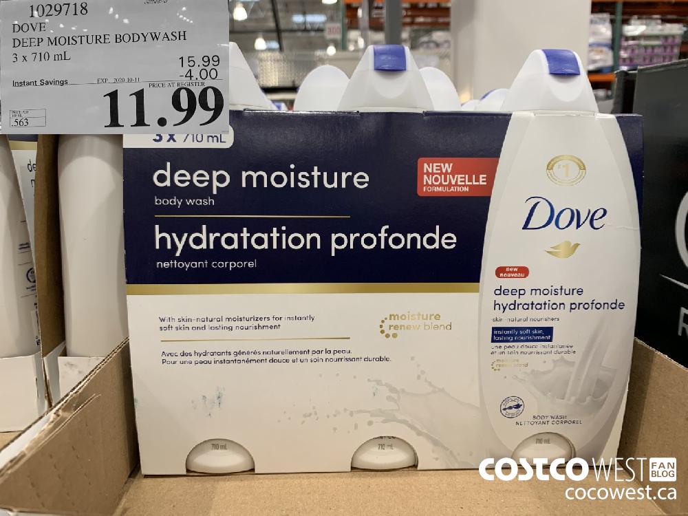1029718 DOVE DEEP MOISTURE BODY WASH 3 x 710 mL EXP. 2020-10-11 11.99