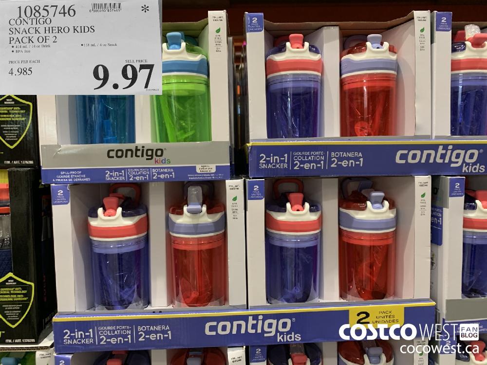 1085746 CONTIGO SNACK HERO KIDS PACK OF 2 9.97