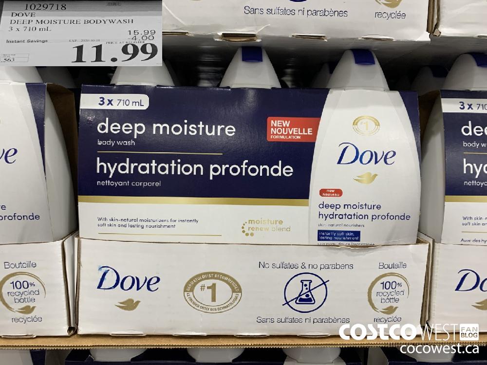 1029718 DOVE DEEP MOISTURE BODYWASH 3 x 710 mL EXP. 2020-10-11 11.99
