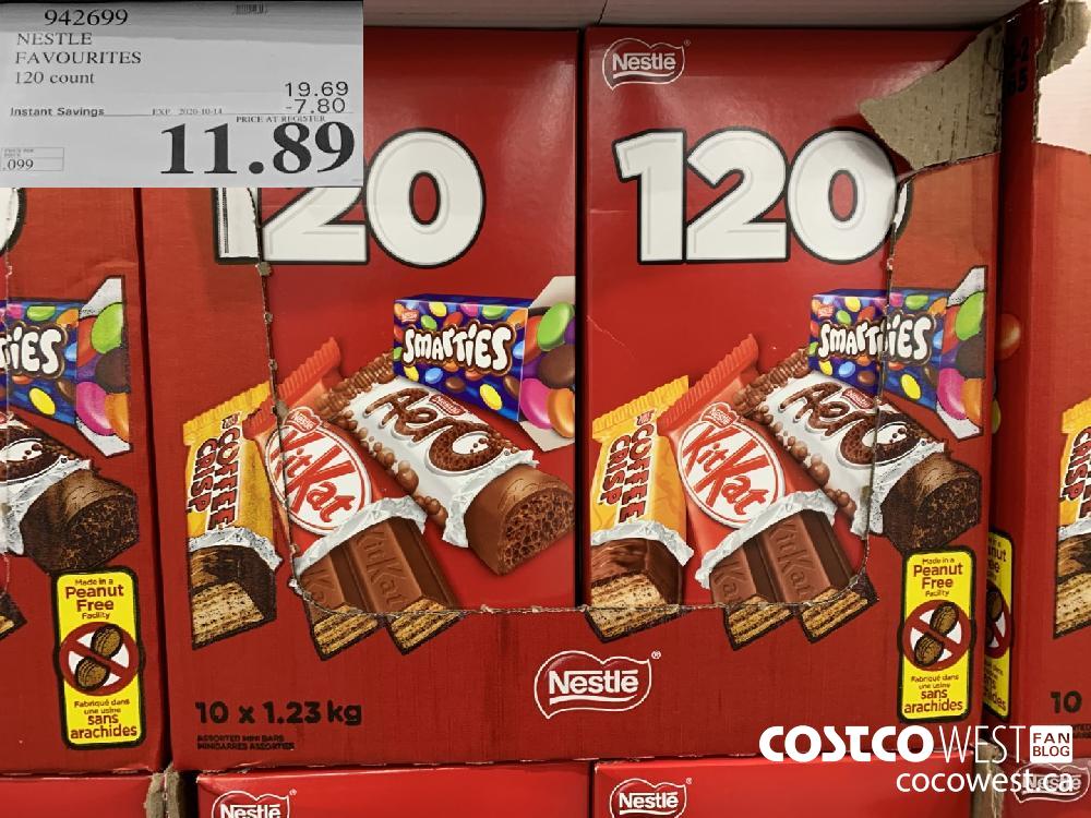 942699 NESTLE FAVOURITES 120 count EXP. 2020-10-14 11.89