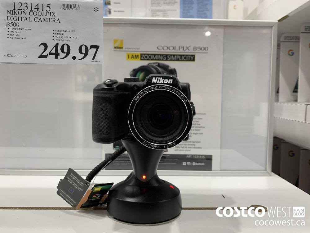 1231415 NIKON COOLPIX DIGITAL CAMERA B500 249.97