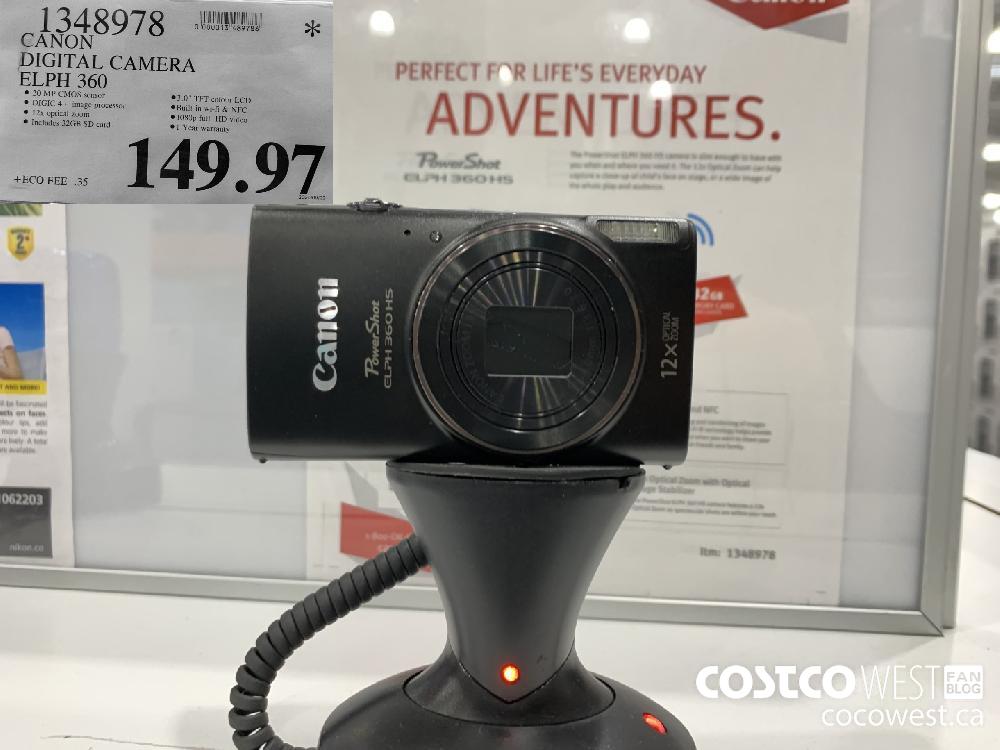 1348978 CANON DIGITAL CAMERA ELPH 360 149.97