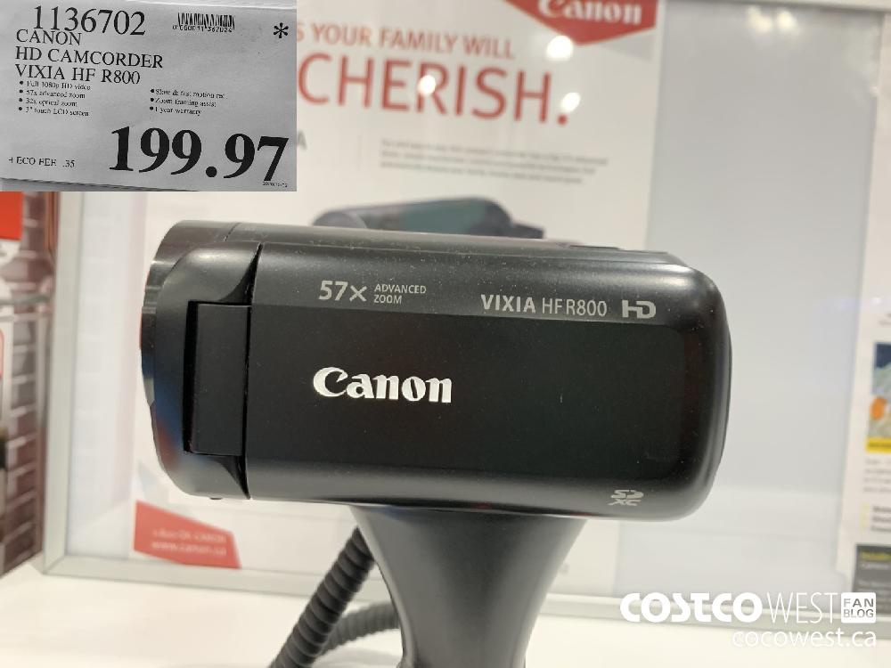 1136702 CANON HD CAMCORDER VIXIA HF R800 199.97