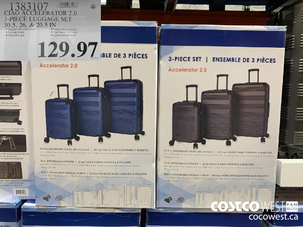 1383107 CIAO ACCELERATOR 2.0 3-PIECE LUGGAGE SET 129.97