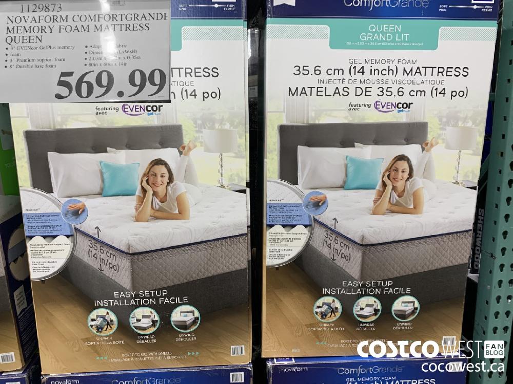 1129873 NOVAFORM COMFOR TGRANDE MEMORY FOAM MATTRESS QUEEN 569. 99