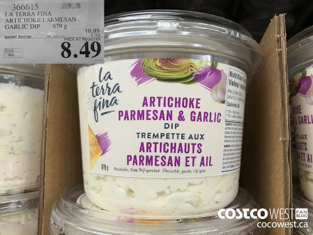 366615 LA TERRA FINA ARTICHOKE PARMESAN GARLIC DIP 879 g EXP. 2020-10-18 8.49