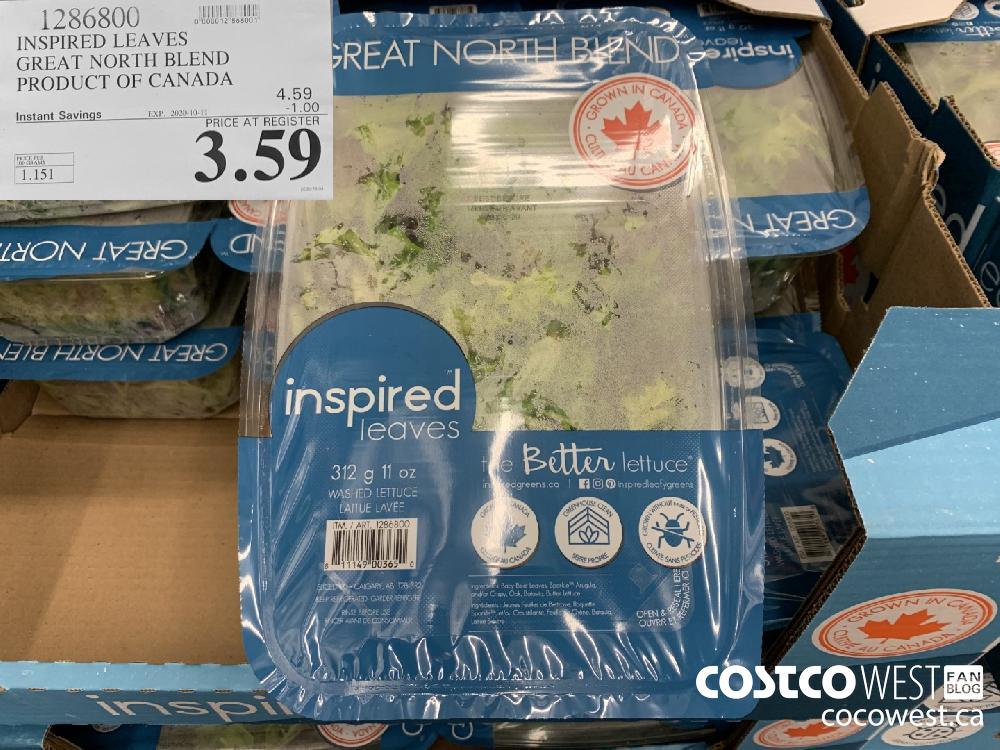 1286800 INSPIRED LEAVES GREAT NORTH BLEND PRODUCT OF CANADA EXP. 2020-10-11 3.59