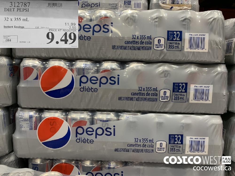 312787 DIET PEPSI 32 x 355 mL EXP. 2020-10-11 9.49