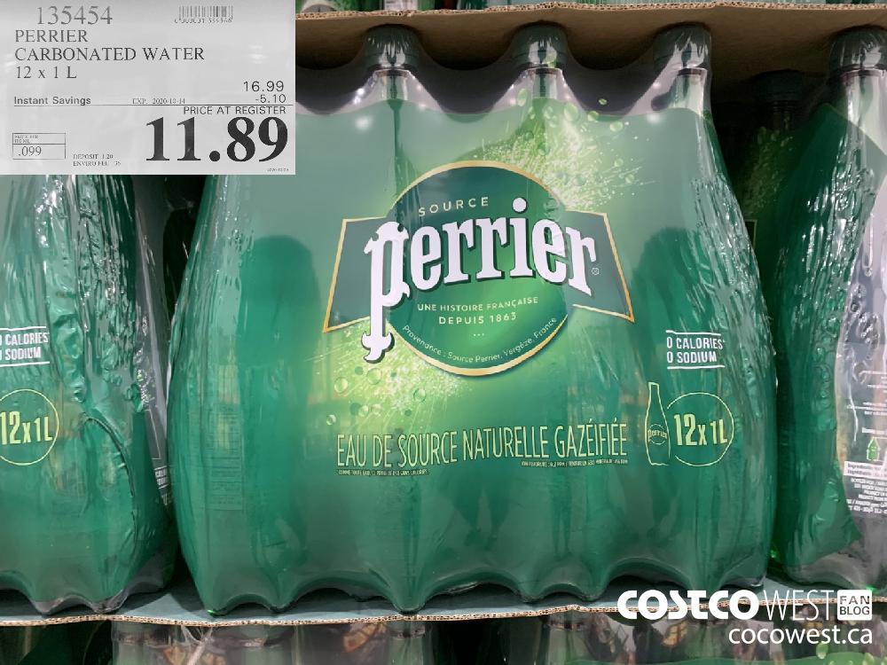 135454 PERRIER CARBONATED WATER 12 x 1L EXP. 2020-10-11 11.89