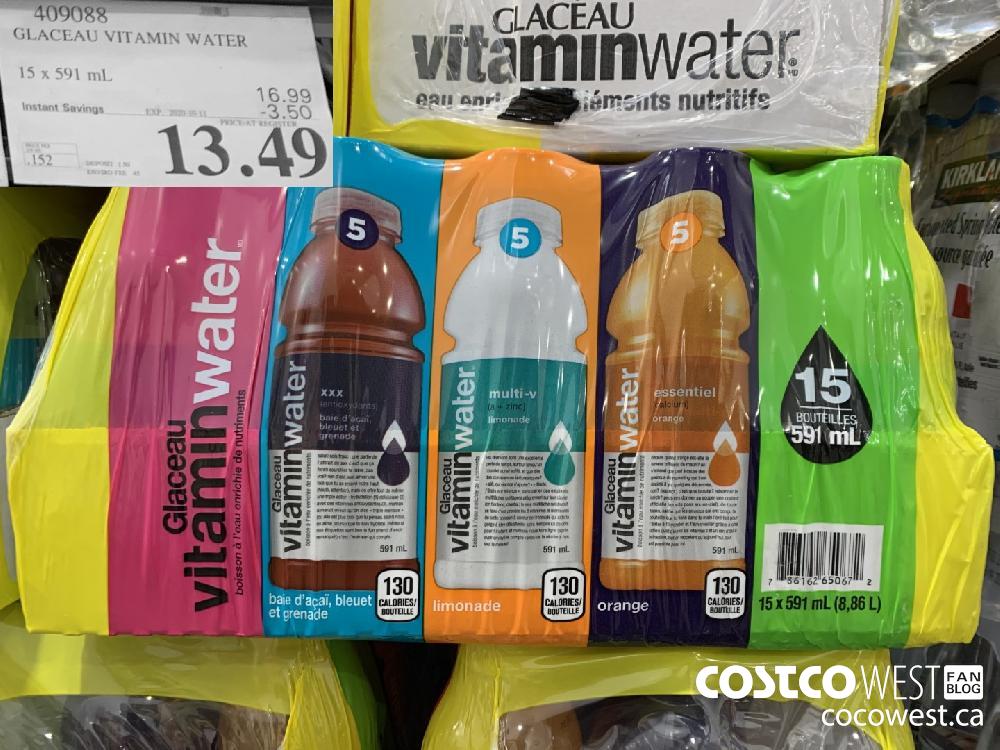 409088 GLACEAU VITAMIN WATER 15 x 591 mL EXP. 2020-10-11 13.49