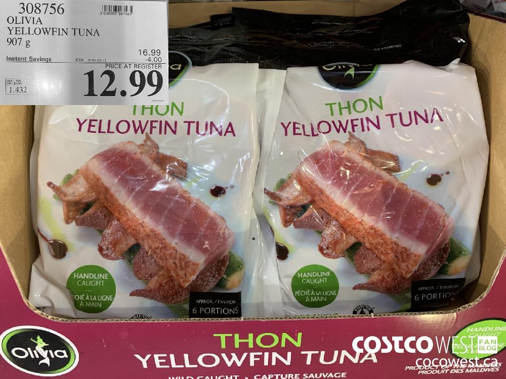 308756 OLIVIA YELLOWFIN TUNA 907 g 16.99 EXP. 2020-10-11 12.99