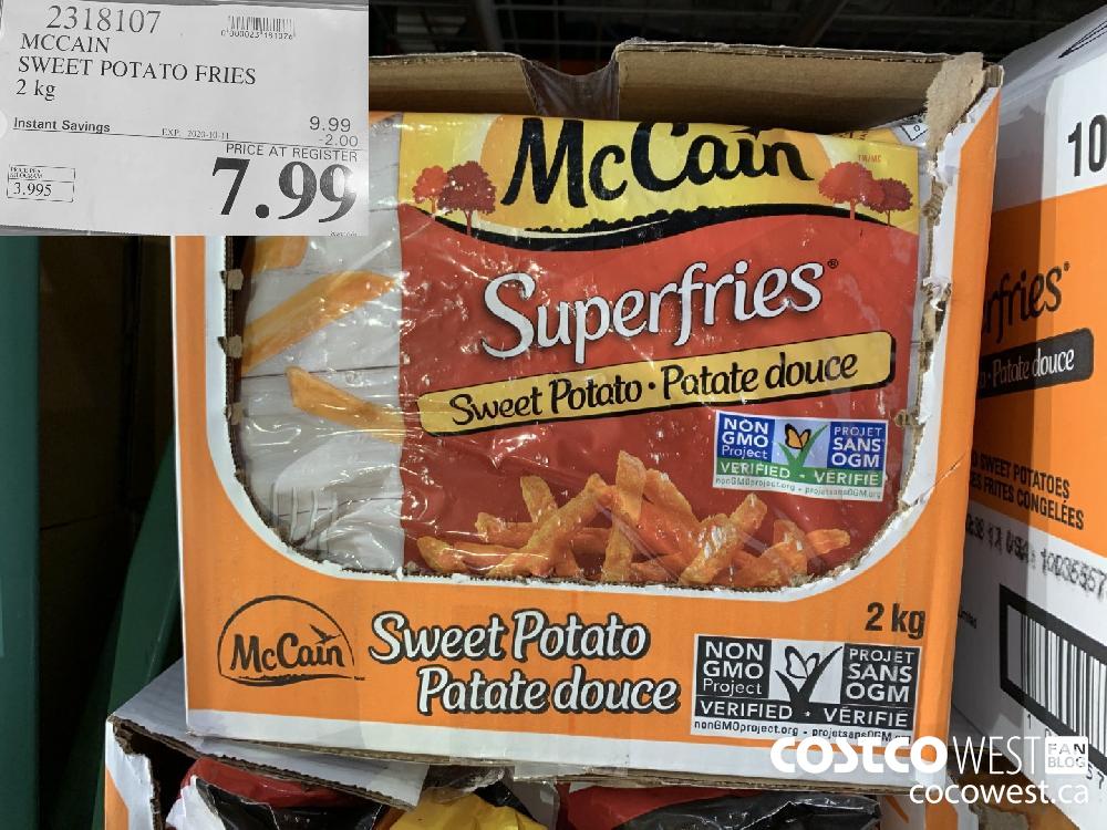 2318107 MCCAIN SWEET POTATO FRIES 2 kg EXP. 2020-10-11 7.99