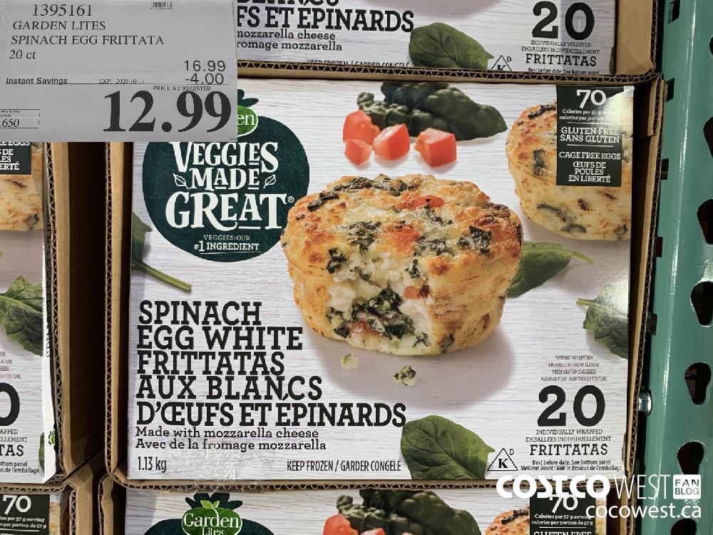 1395161 GARDEN LITES SPINACH EGG FRITTATA 20 ct EXP. 2020-10-11 12.99
