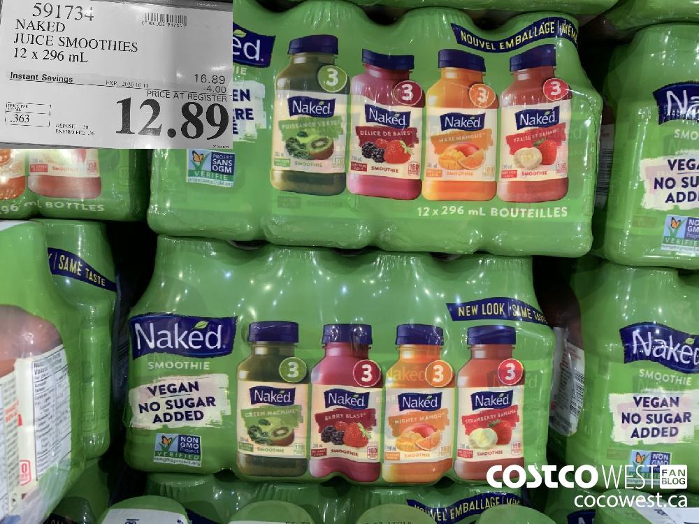 591734 NAKED JUICE SMOOTHIES 12 x 296 mL EXP. 2020-10-11 12.89