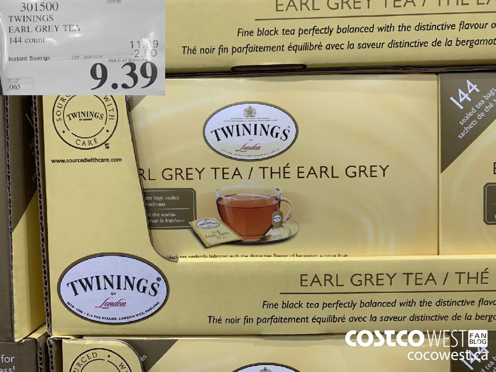 301500 TWININGS EARL GREY TEA 144 count EXP. 2020-10-18 9.39