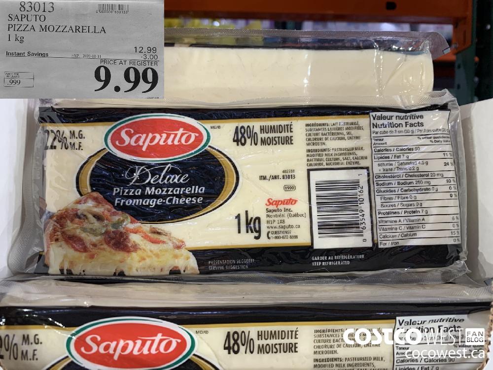 83013 SAPUTO PIZZA MOZZARELLA 1 kg EXP. 2020-10-11 9.99