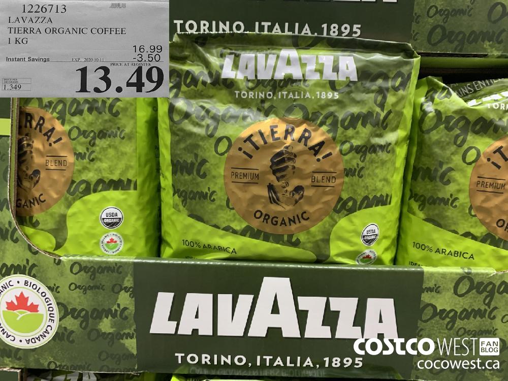 1226713 LAVAZZA TIERRA ORGANIC COFFEE 1KG EXP. 2020-10-11 13.49