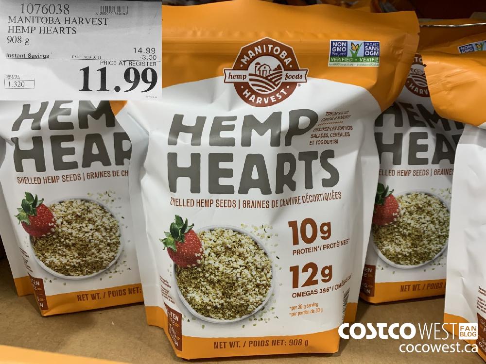 1076038 MANITOBA HARVEST HEMP HEARTS 908 g EXP. 2020-10-11 14.99