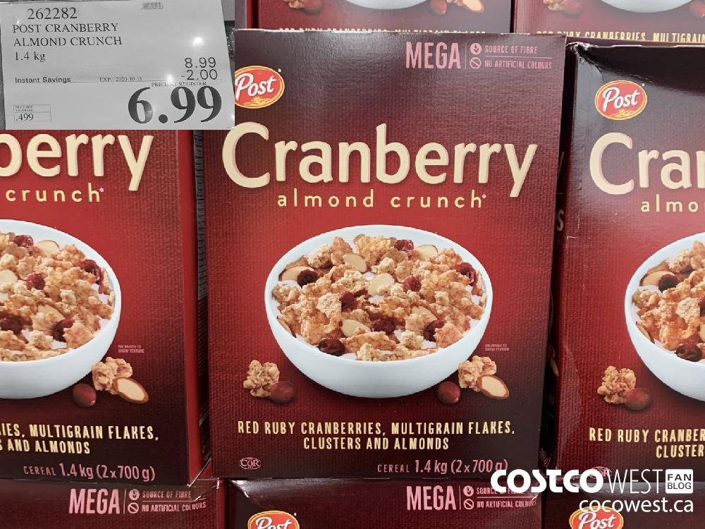 262282 POST CRANBERRY ALMOND CRUNCH 1.4 kg EXP. 2020-10-11 6.99