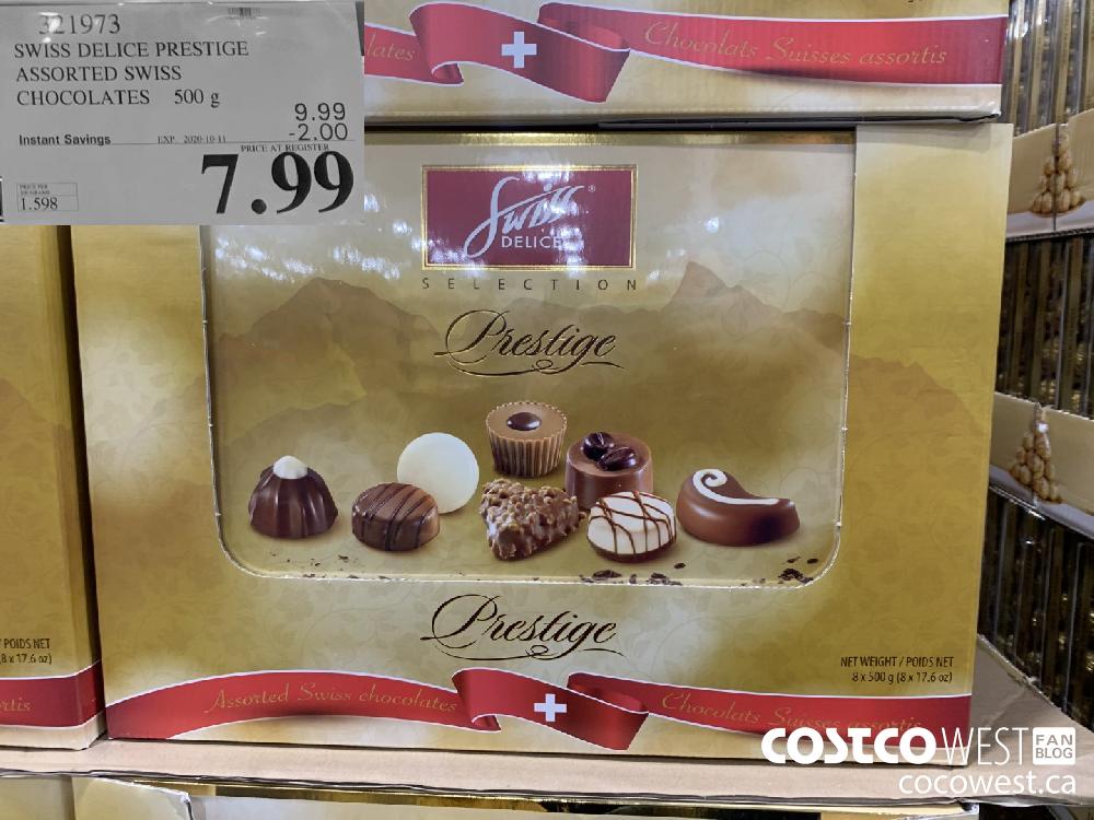 321973 SWISS DELICE PRESTIGE ASSORTED SWISS CHOCOLATES 500 g EXP. 2020-10-11 7.99