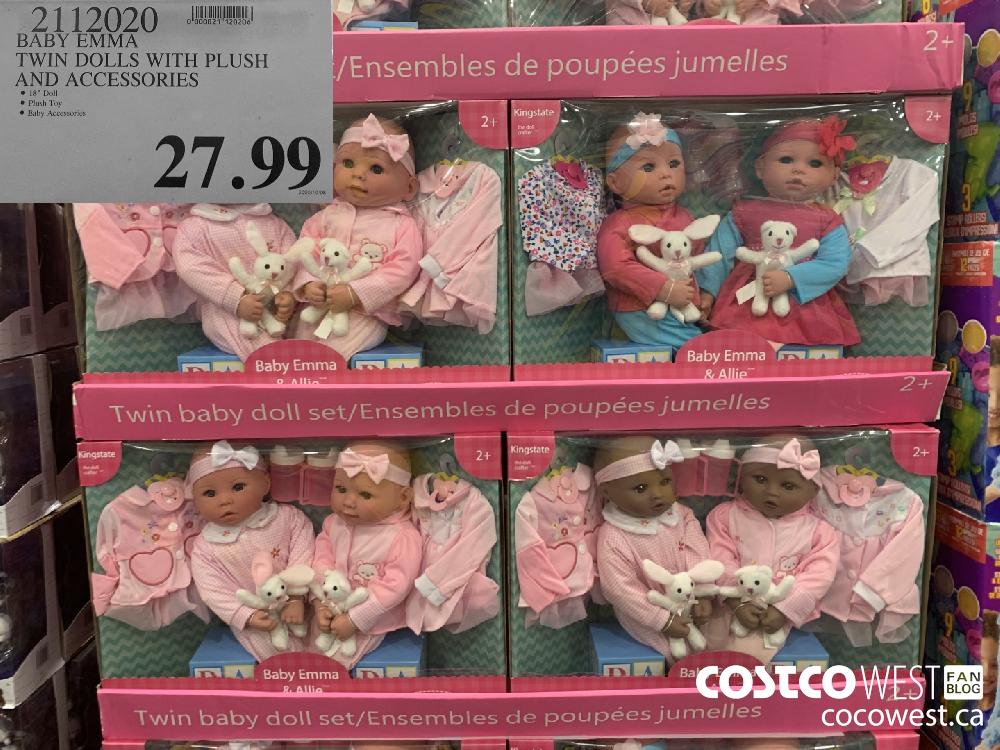 72112020 BABY EMMA TWIN DOLLS WITH PLUSH AND ACCESSORIES ® 18" Doll e 2020/10/08 ® Plush Toy ® Baby Accessories 27.99