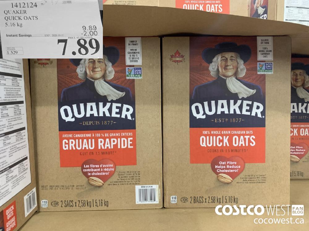 1412124 QUAKER QUICK OATS 5.16 kg EXP. 2020-10-11 7.89