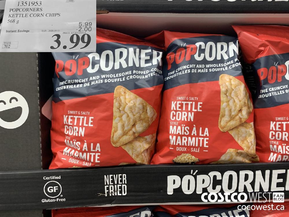 1351953 POPCORNERS KETTLE CORN CHIPS 568 g EXP. 2020-10-11 3.99