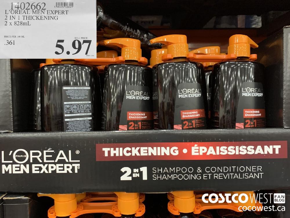 1402662 L'OREAL MEN EXPERT 2 IN 1 THICKENING 2 x 828mL 5.97