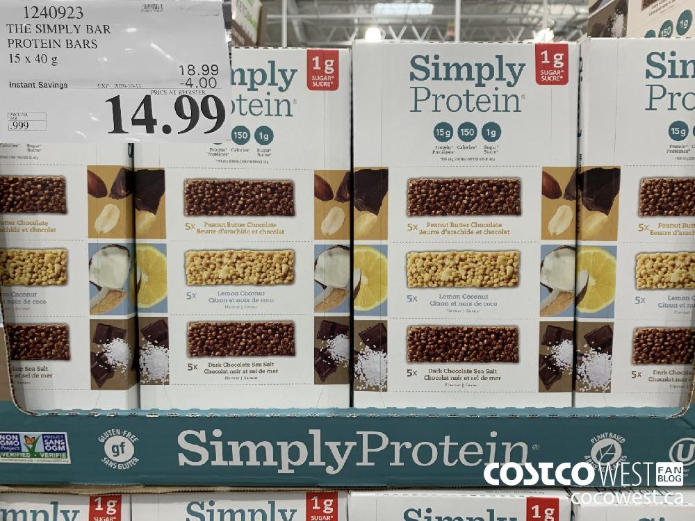 1240923 THE SIMPLY BAR PROTEIN BARS EXP. 2020-10-11 14.99