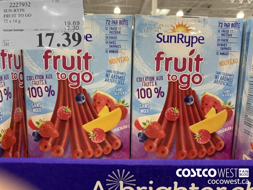 2227932 SUN-RYPE FRUIT TO GO 72 x 14g EXP. 2020-10-11 17.39