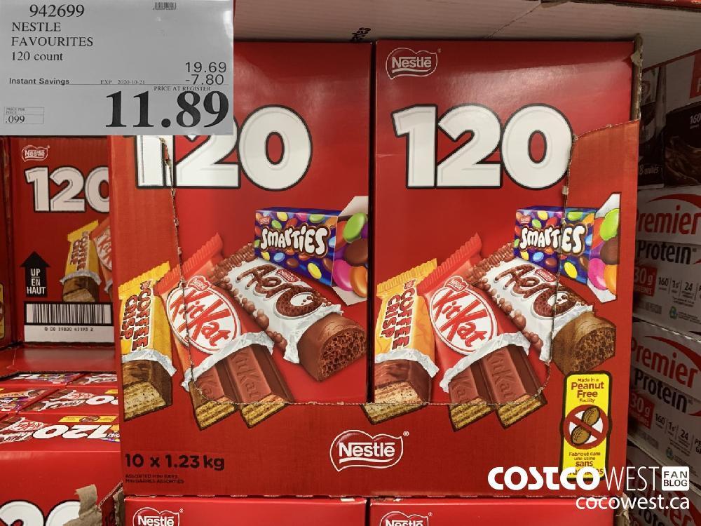 942699 NESTLE FAVOURITES 120 count EXP. 2020-10-21 11.89